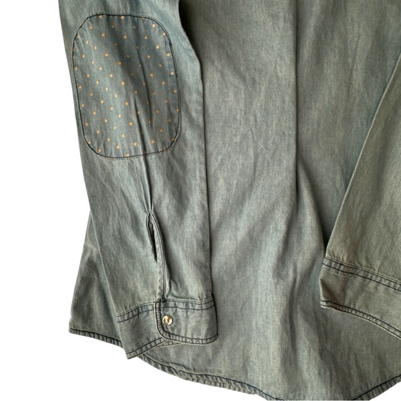 Denim Polka Dot Patch Top - Picture 15 of 16